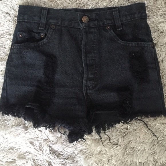 Urban Outfitters Black High Waisted Jean Shorts
