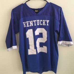 Blue jersey for Kentucky #12   size: LG (14-16)