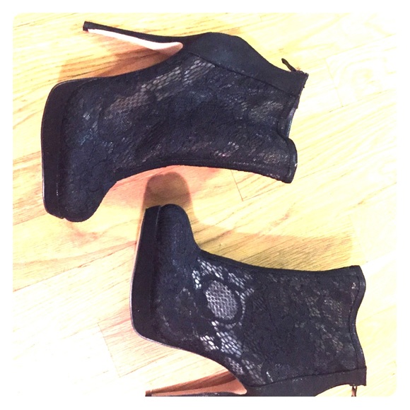 Women's platform lace booties - Picture 1 of 4