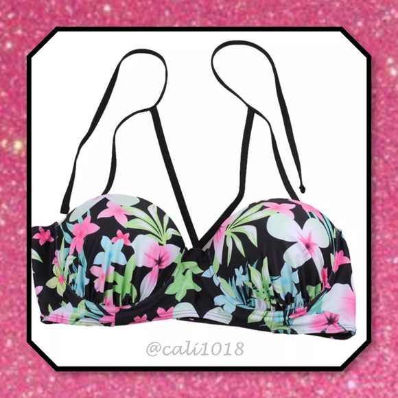 🎉HP 5 ⭐️🆕2PC Plus SZ Floral Caged Swimsuit - Picture 3 of 4
