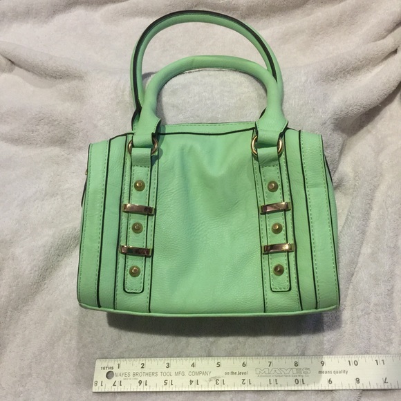 Purse, Mint Green, Pleather - Picture 2 of 4