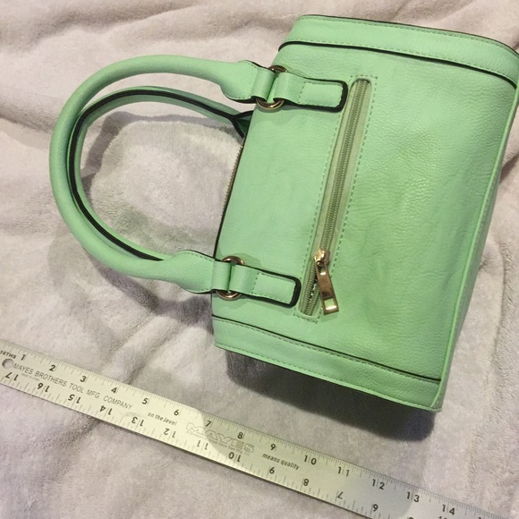 Purse, Mint Green, Pleather - Picture 3 of 4