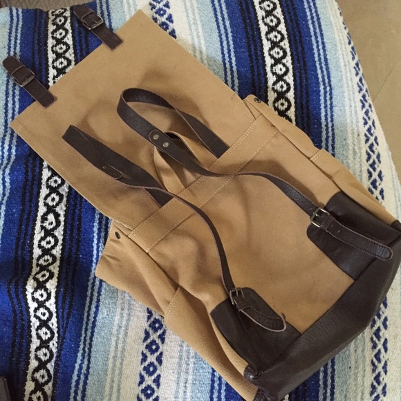 Nasty Gal Canvas Festival Backpack Tan - Picture 2 of 4