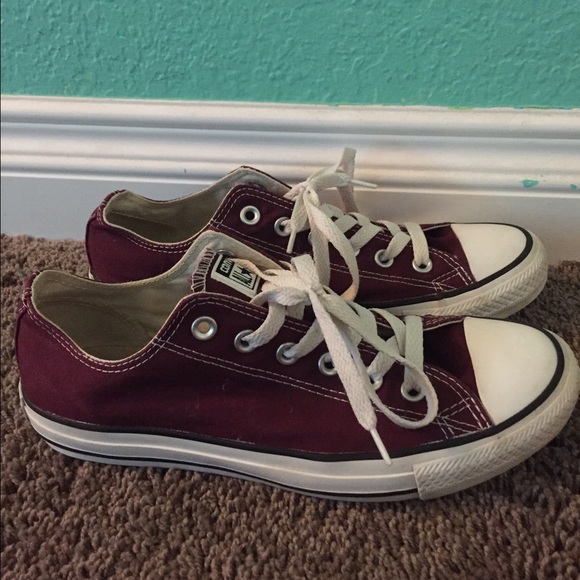 Maroon Low-Top Converse