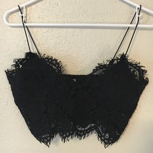 Black lace bralette