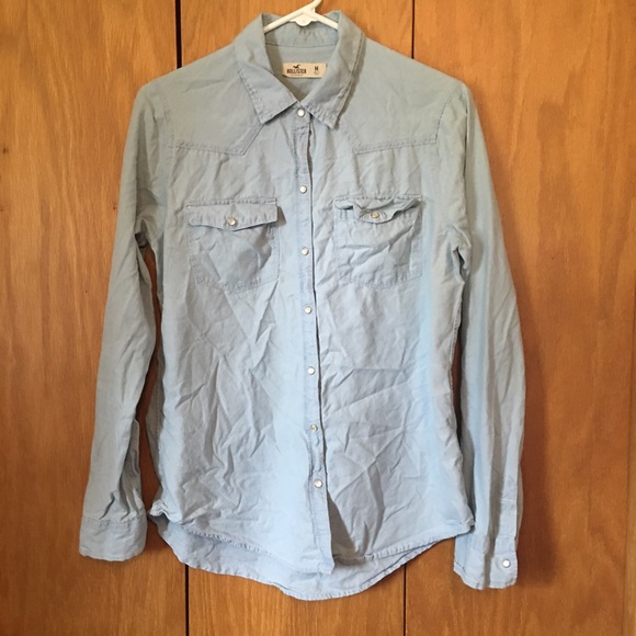 Hollister Denim Button Down Shirt