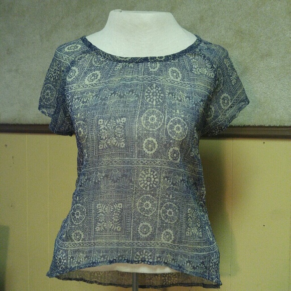 Cute sheer patterned blouse