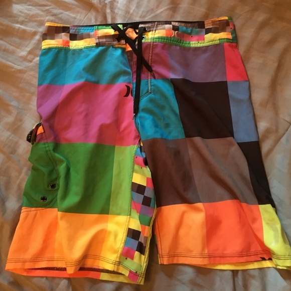Multi color swim trunks