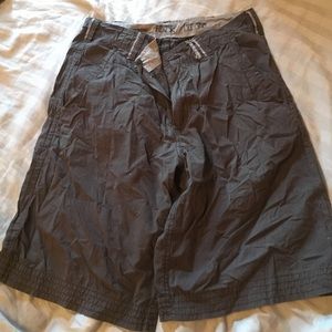 'Buckle Black' pinstripe shorts