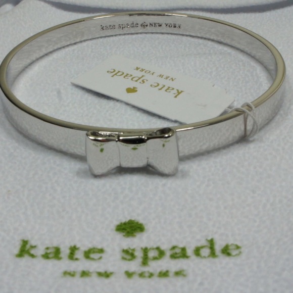 💕Kate Spade SILVER BOW BANGLE💕BRAND NEW W/TAGS!