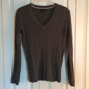 Tommy Hilfiger Charcoal Gray Cable Knit Sweater