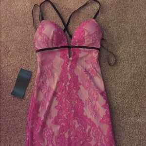 Electric lace Bebe dress