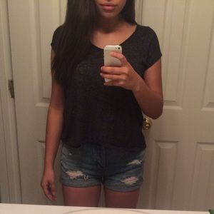 American eagle dark grey shirt