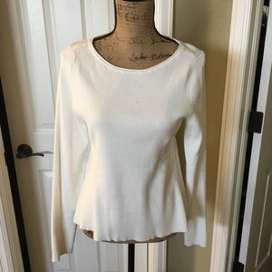 WHBM NWOT Peplum Sweater