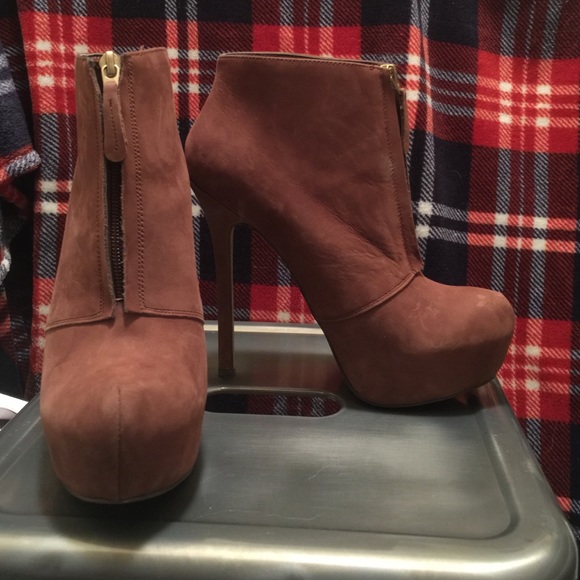 Suede wedge stiletto booties - make an offer - Picture 2 of 4