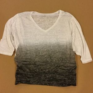 Gray - White ombré top
