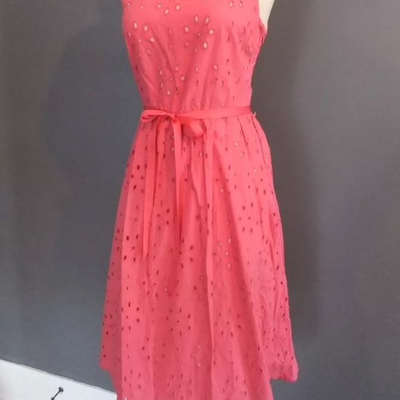 SOLD Merona pink eyelet retro dress - Picture 2 of 4