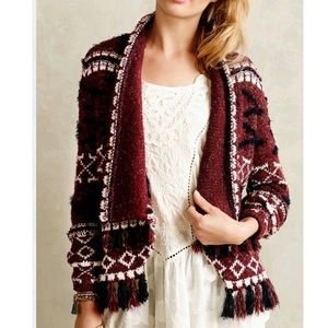 Fringed Vera's cardigan!