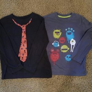 Lot of 2 boys long sleeve fall/Halloween shirts