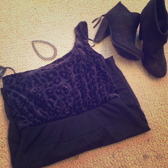 NWT Jungle Print One Shoulder Mini-dress