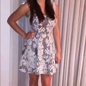 black and white cocktail dress