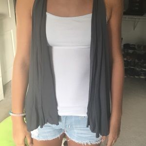 Gray rayon vest