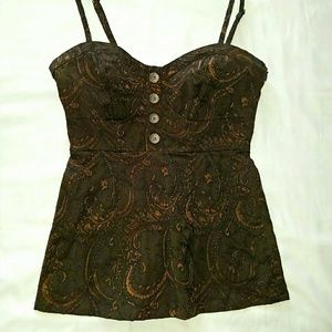 Brown bustier style top