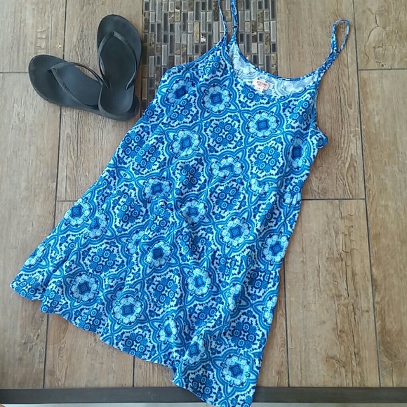 BLUE PAISLEY SUN DRESS / COVERUP