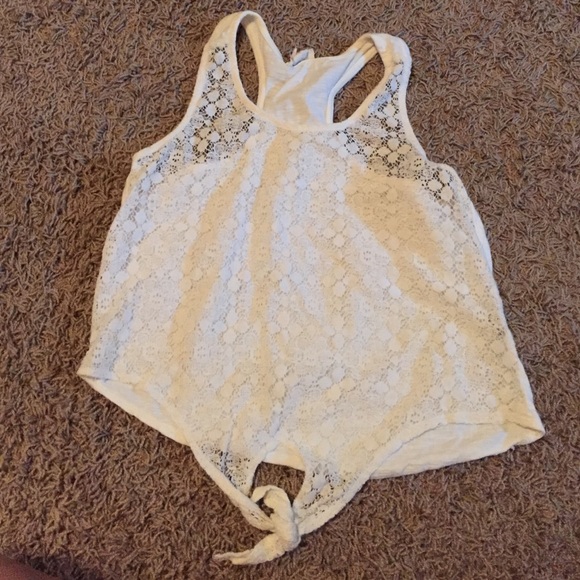 White lace tank top