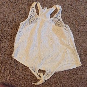 White lace tank top