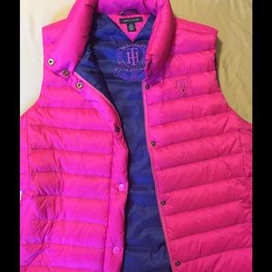 SALE! And Firm Tommy Hilfiger puffer hot pink vest