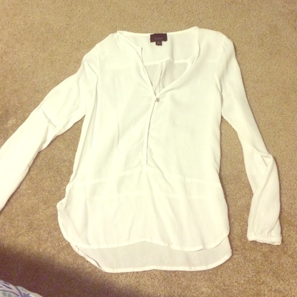 semi sheer blouse