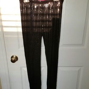 Sequin Black Leggings