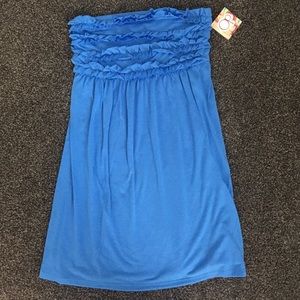 Ruffled Bandeu Cover Up