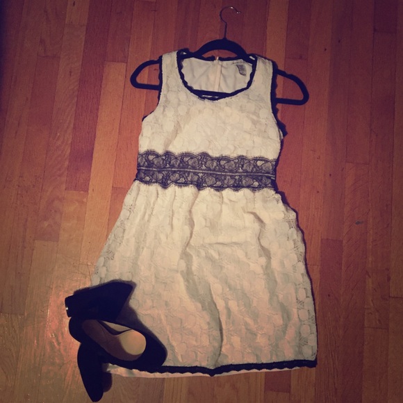 Romantic white lace dress