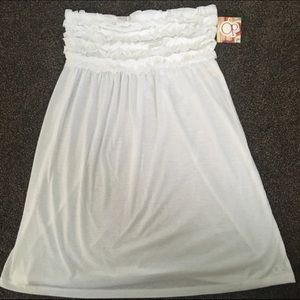 Ruffled Bandeu Cover Up