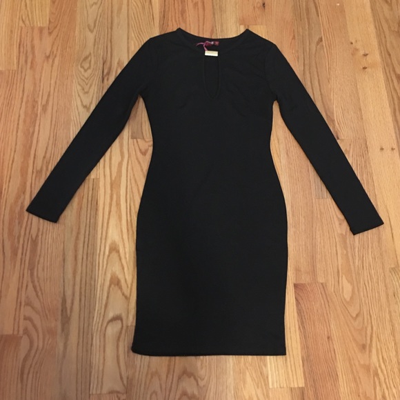 Bodycon Black Dress, Size Small - Picture 2 of 2