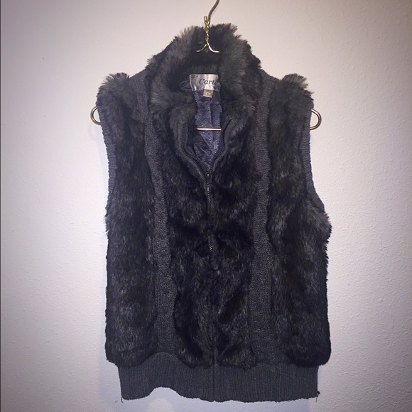 Faux Fur/Wool Vest