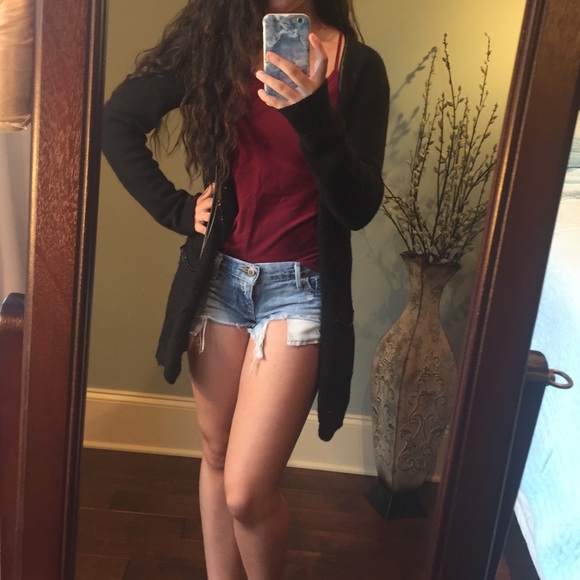 Super warm and comfy black sweater/cardigan