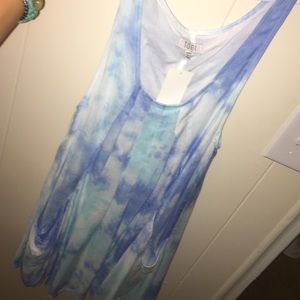 NWT blue/white Tobi swing swing dress S