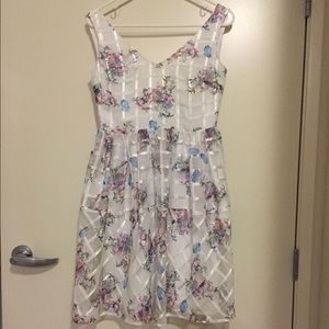 Anthropologie white Maeve floral dress