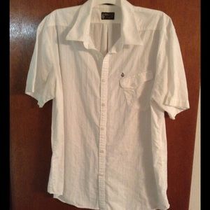 Men's VOLCUM white button down, size XL.