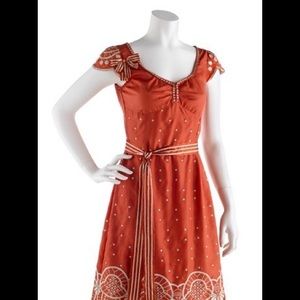 Yoana Baraschi's Deco Dot Silk Flirt Dress Sz. 08