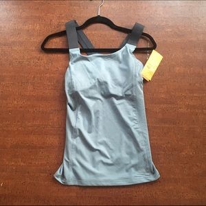 Semi-Fitted Grey Workout Top