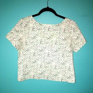 Teal Printed Crop Top