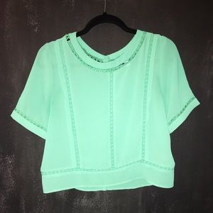 Turquoise Sheer Blouse