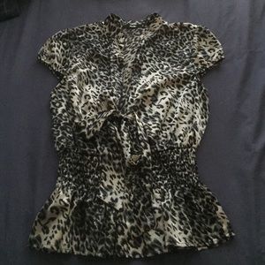 Animal print blouse
