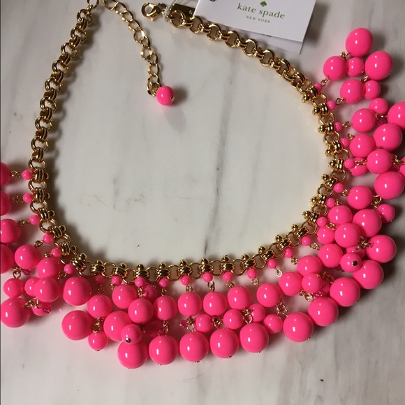 Kate Spade Sweet as Pie Necklace NWT Flo Pink - Picture 4 of 4