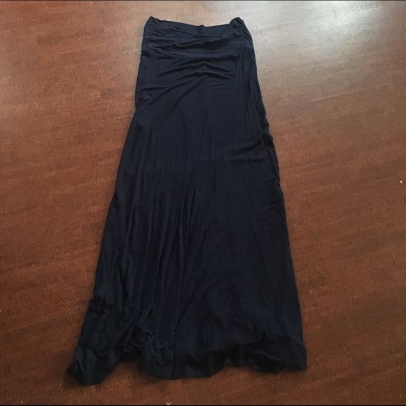 Navy Blue Maxi Skirt