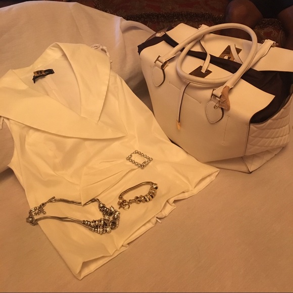 White Elegant Formal Top